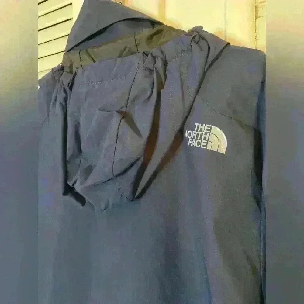 The North Face Hooded Windbreaker Jacket Navy Blue Men’s Large